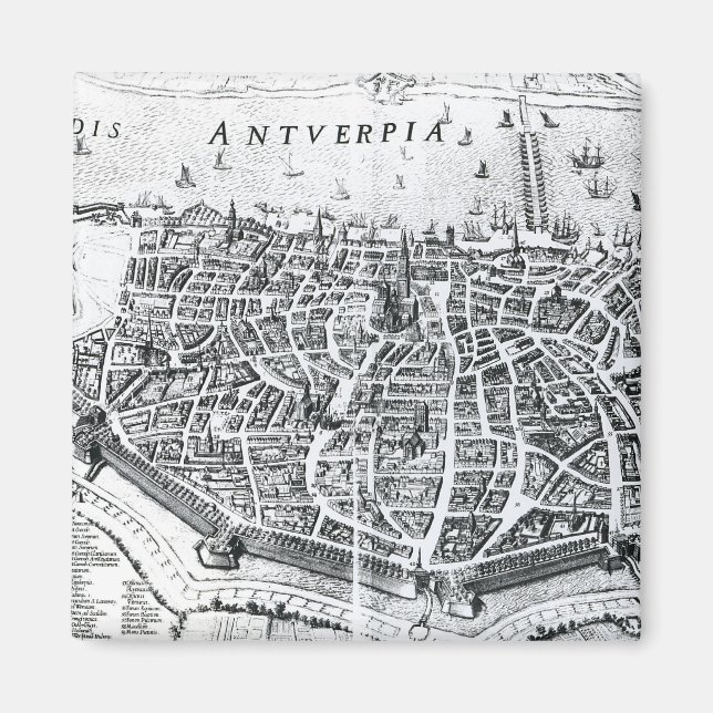 Map of Antwerp Magnet (Front)