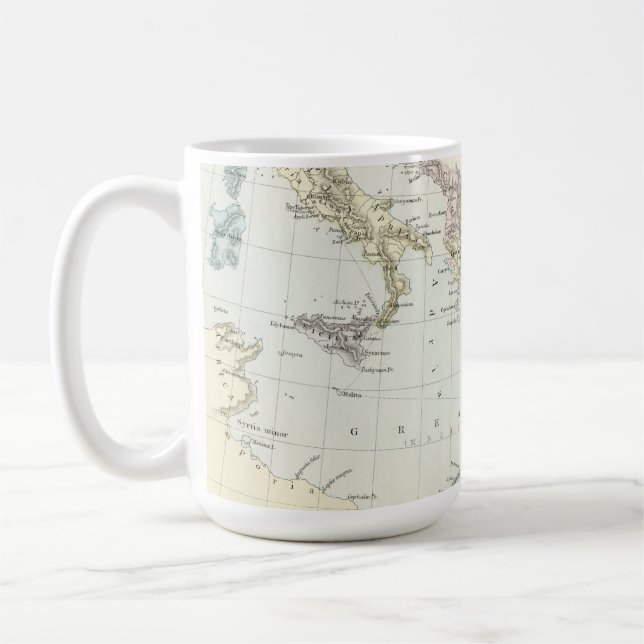 Map of Apostle Paul's Missionary Journeys Coffee Mug (Left)
