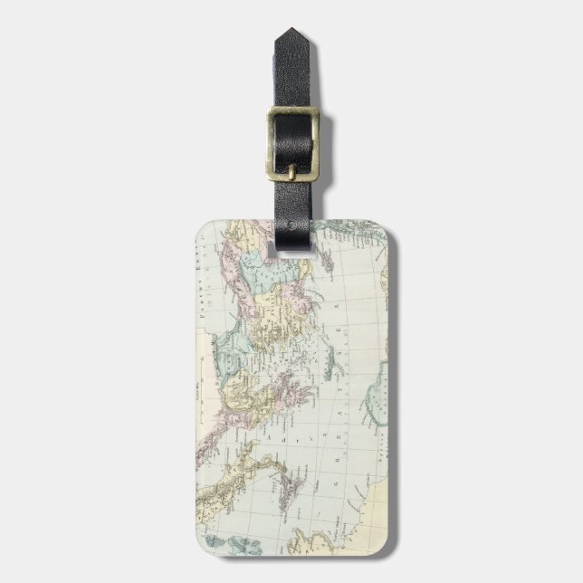 Map of Apostle Paul's Missionary Journeys Luggage Tag (Front Vertical)