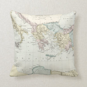 Map of Apostle Paul's Missionary Journeys Throw Pillow