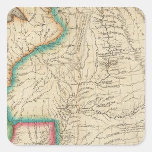 Map Of Arkansas Territory Square Sticker