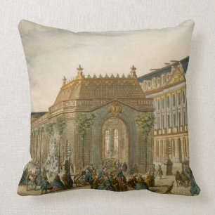 Map of Arras, from 'Civitates Orbis Terrarum' by G Throw Pillow