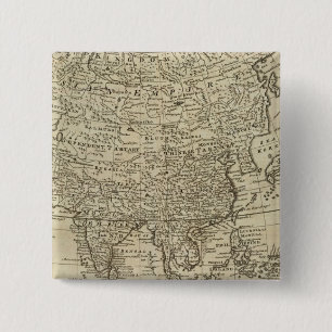 Map of Asia 2 Inch Square Button