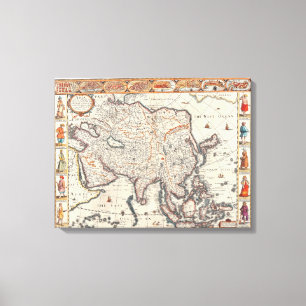 Map of Asia 3 Canvas Print