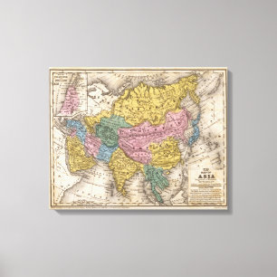Map of Asia Canvas Print