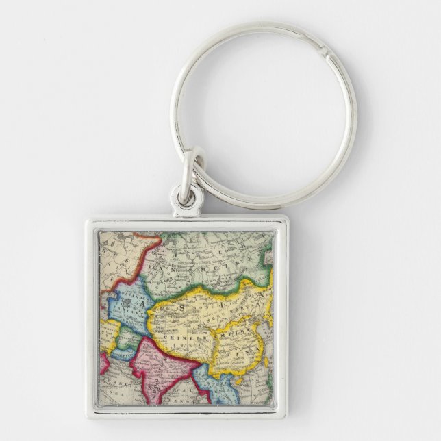 Map Of Asia Keychain (Front)