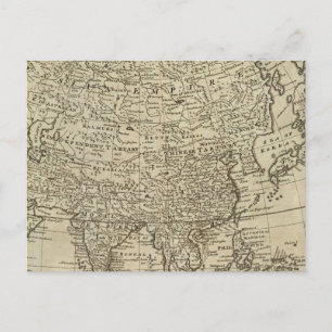 Map of Asia Postcard