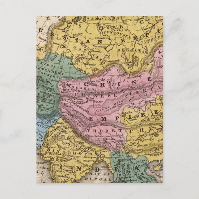 Map of Asia Postcard (Front)