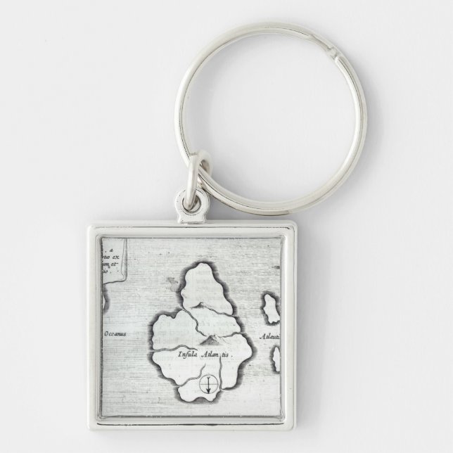 Map of Atlantis, from 'Mundus Subterraneus' Keychain (Front)
