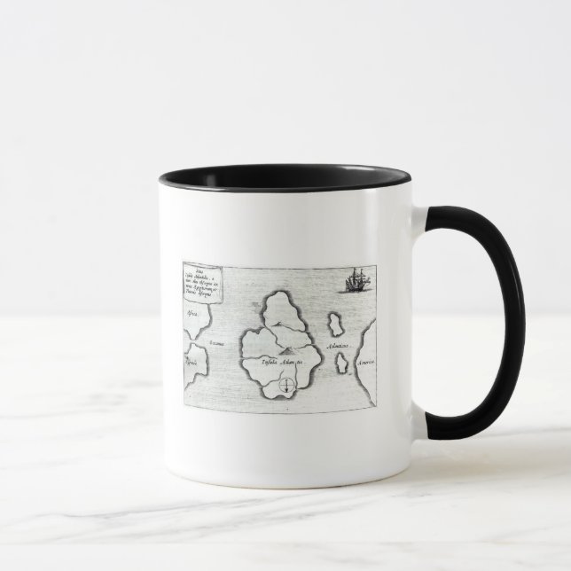 Map of Atlantis, from 'Mundus Subterraneus' Mug (Right)