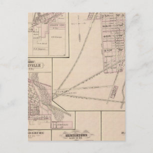 Map of Auburn, De Kalb Co Postcard