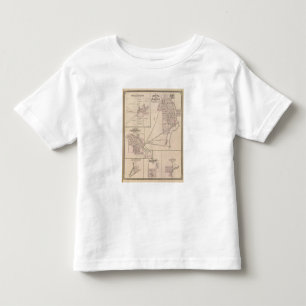 Map of Auburn, De Kalb Co Toddler T-shirt