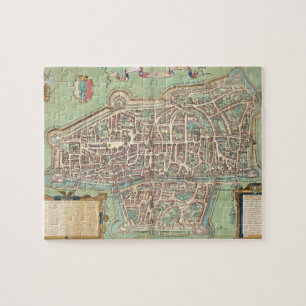 Map of Augsburg, from 'Civitates Orbis Terrarum' b Jigsaw Puzzle
