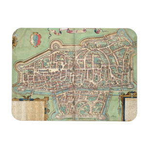 Map of Augsburg, from 'Civitates Orbis Terrarum' b Magnet
