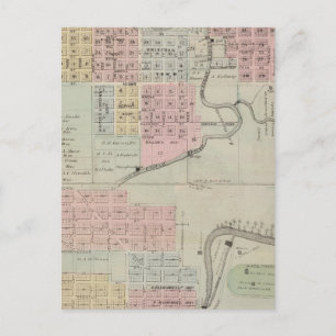 Map of Austin, Mower County, Minnesota Postcard