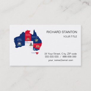 Map of Australia Business Card