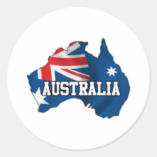 Map Of Australia Classic Round Sticker