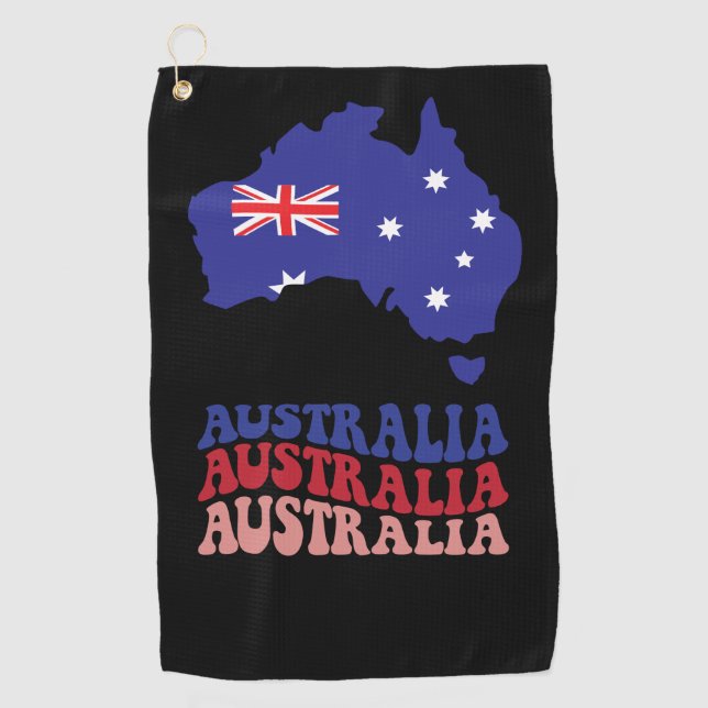 Map  of Australia Golf Towel (Front)