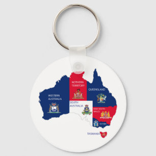 Map of Australia Keychain
