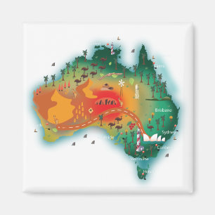 Map Of Australia Magnet