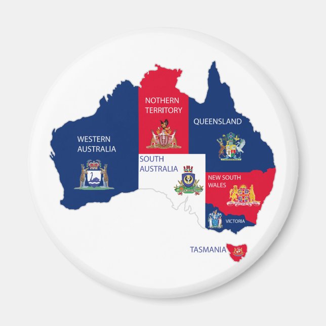 Map of Australia Magnet (Front)
