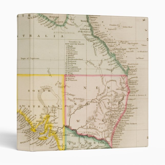 Map of Australia & New Zealand Binder (Front/Spine)