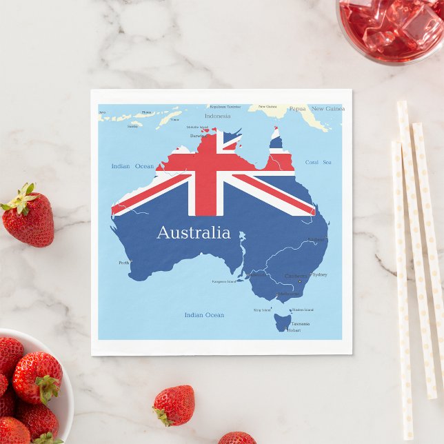 Map of Australia Paper Napkins (Creator Uploaded)