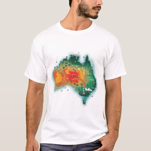 Map Of Australia T-Shirt (Front)