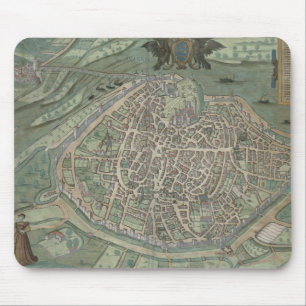 Map of Avignon, from 'Civitates Orbis Terrarum' by Mouse Pad