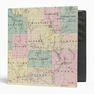 Map of Barron County, State of Wisconsin Binder