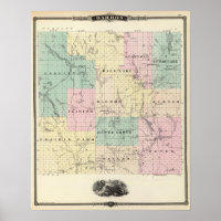 Map of Barron County, State of Wisconsin