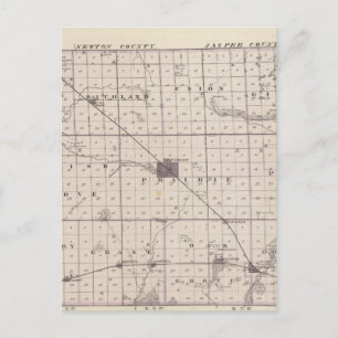 Map of Benton County Postcard