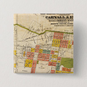 Map of Berkeley 2 Inch Square Button
