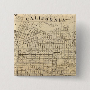 Map of Berkeley, California 2 Inch Square Button