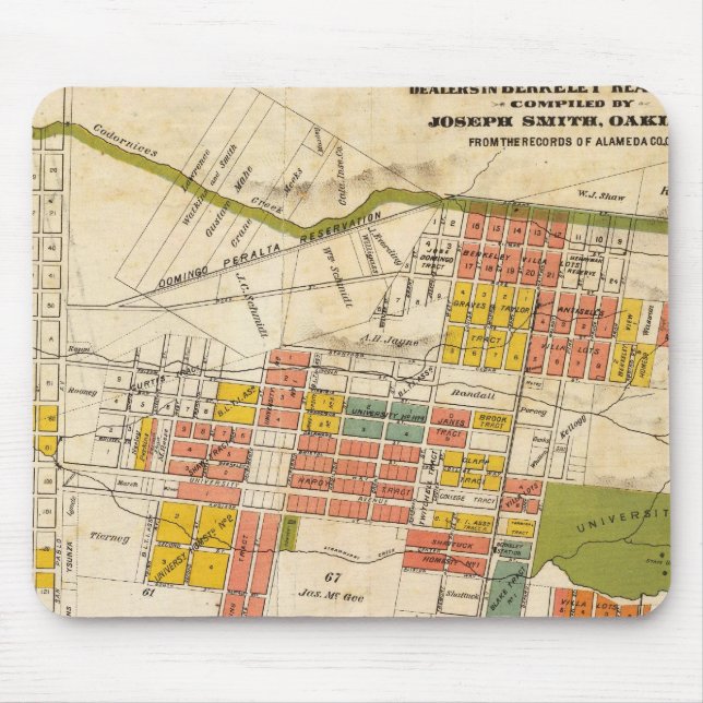 Map of Berkeley Mouse Pad (Front)