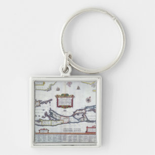 Map of Bermuda Keychain