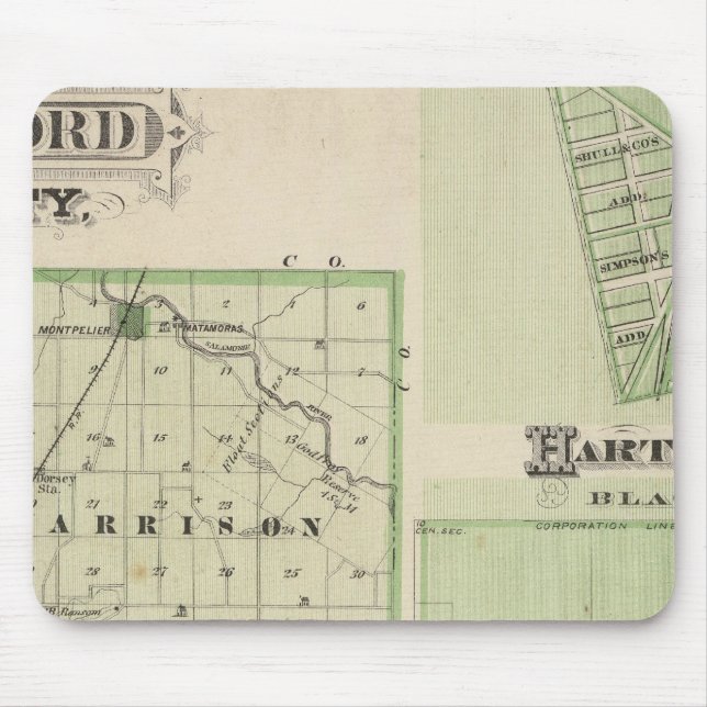Map of Blackford County with Montpelier Mouse Pad (Front)