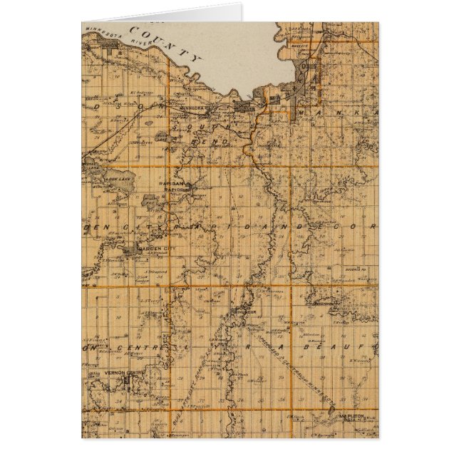 Map of Blue Earth County, Minnesota (Front)
