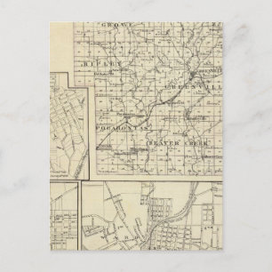 Map of Bond County, Alton Postcard