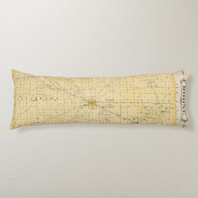 Map of Boone County Body Pillow (Front)