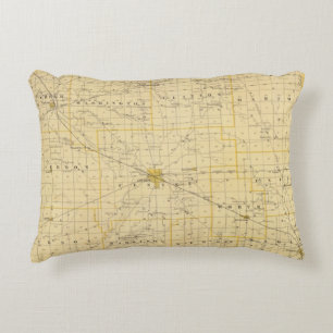 Map of Boone County Decorative Pillow