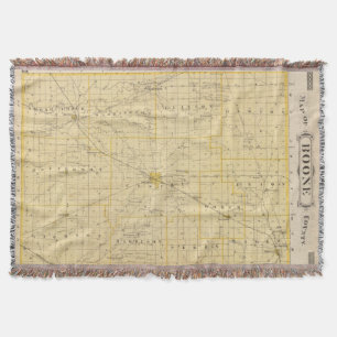 Map of Boone County Throw Blanket