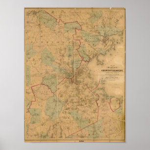 Map Of Boston 2 Poster