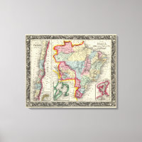 Map Of Brazil, Bolivia, Paraguay, And Uruguay