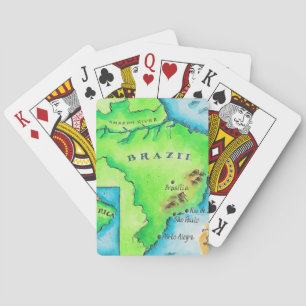 Map of Brazil Playing Cards
