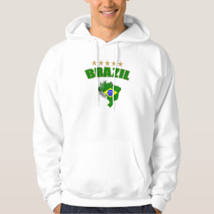 Map of Brazil Soccer Ball Brazil Logo hooded top