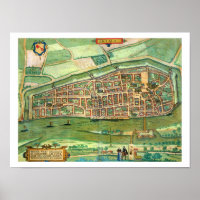 Map of Bremen, from 'Civitates Orbis Terrarum' by