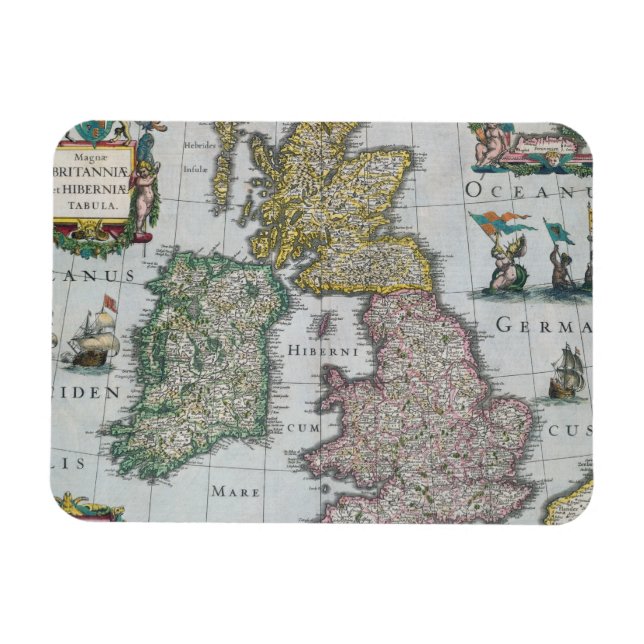 Map of Britain | 1631 Magnet (Horizontal)