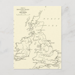 Map of Britain Health Resorts Postcard