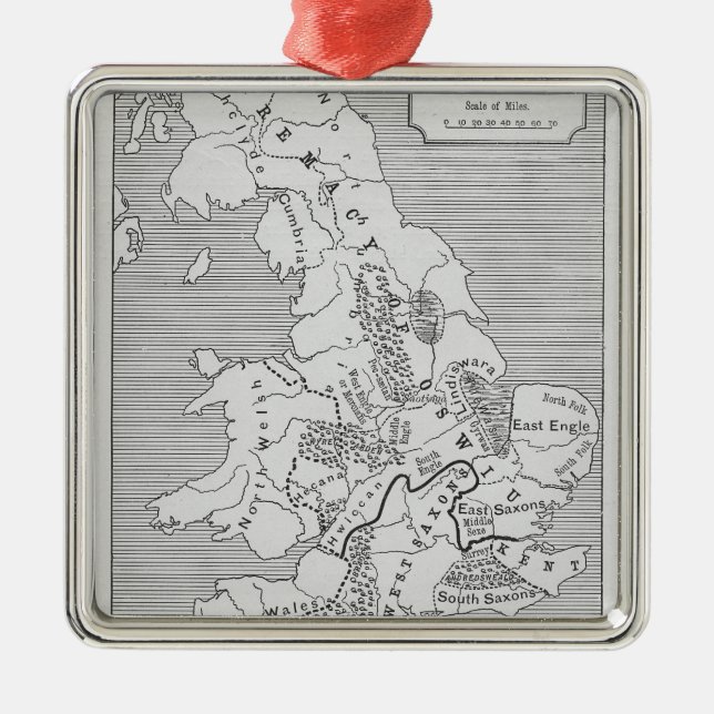 Map of Britain produced by Stanford's Metal Ornament (Front)